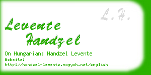 levente handzel business card